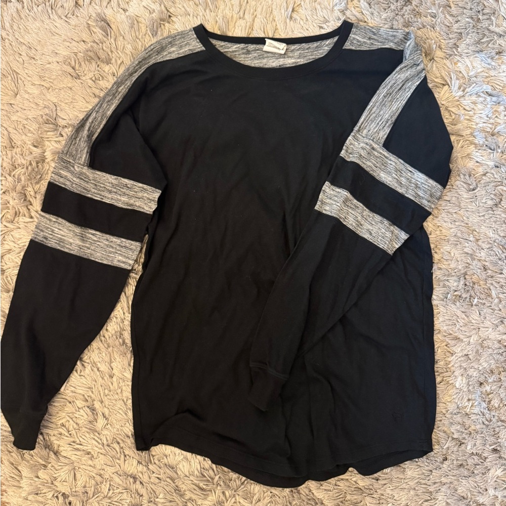 VS Pink Black and Gray Long Sleeve Shirt